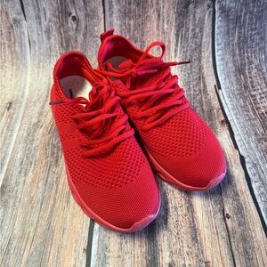 Unbranded Women’s Red Knit Slip On Sneakers Size 7 Item #PHK7385
